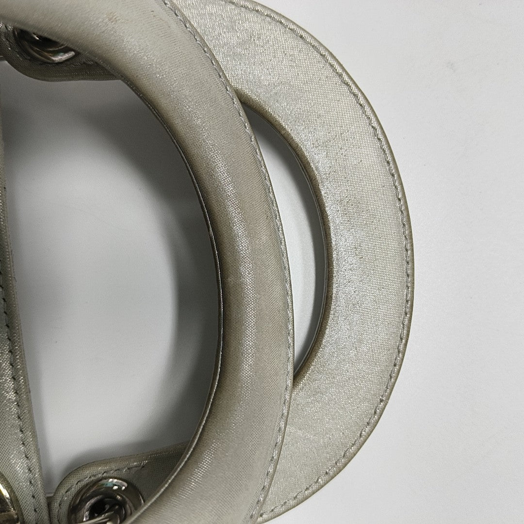 Lady Dior Mini Cannage Lambskin Gray