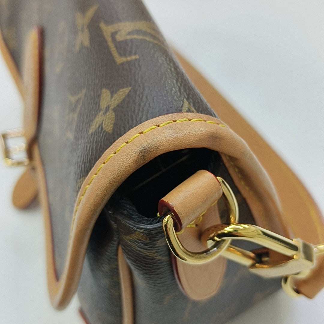 DIANE Monogram Coated Canvas Brown