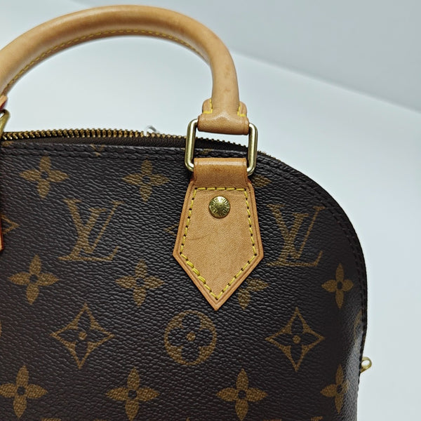 ALMA BB Monogram Coated Canvas Brown