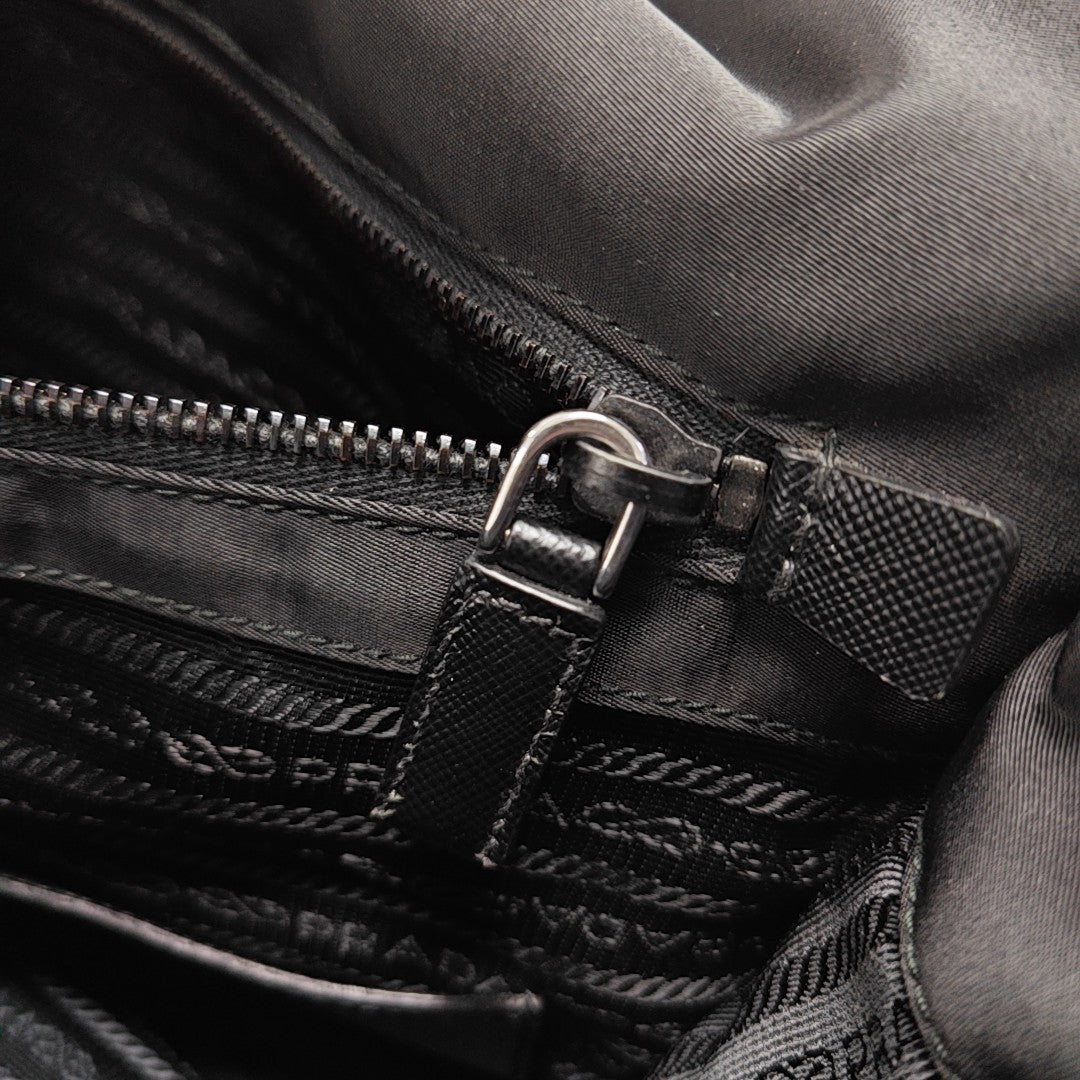 Nylon Shoulder Bag Black