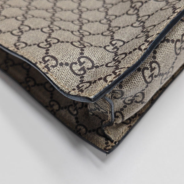 GG Supreme Monogram Coated Canvas Brown