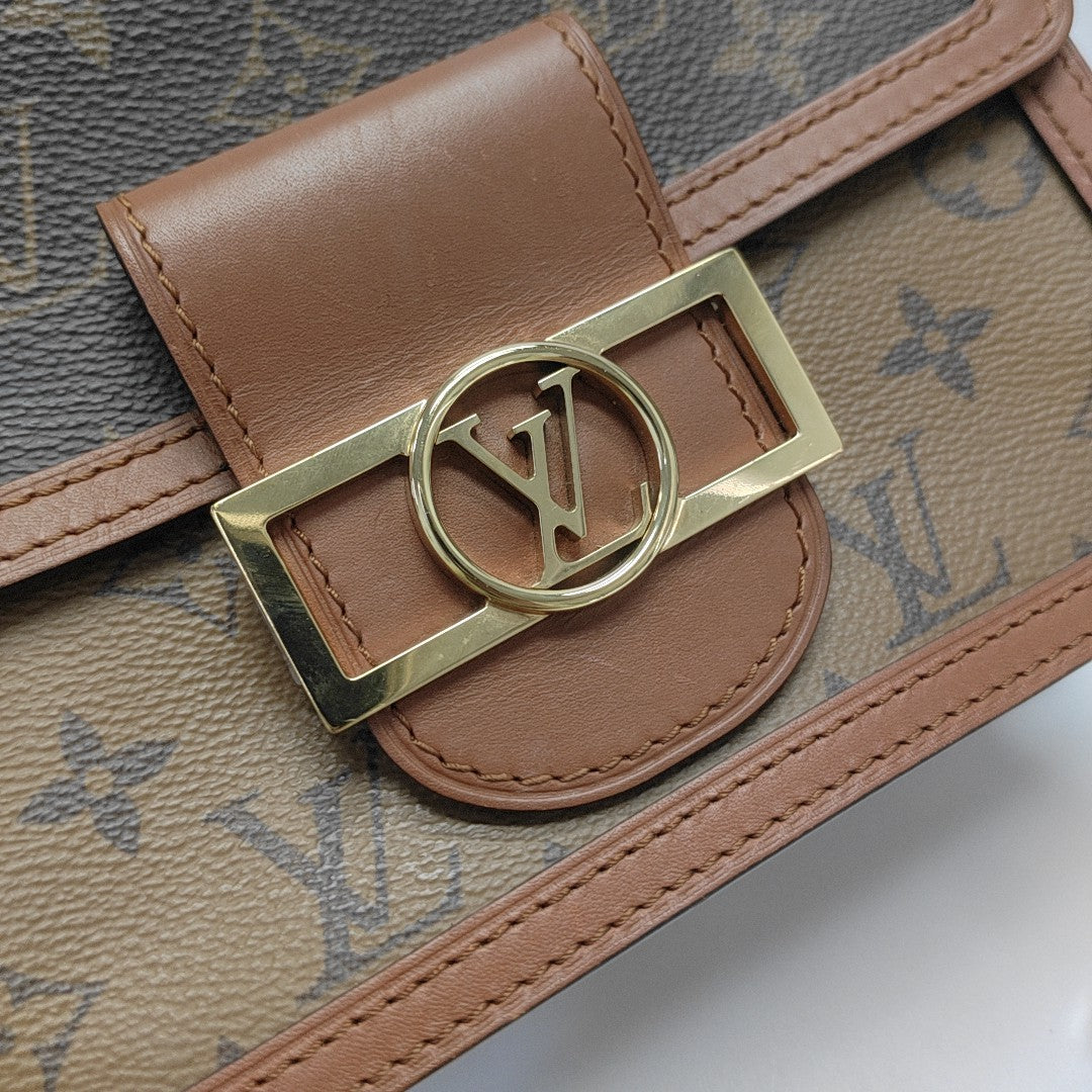 DAUPHINE Mini Monogram Coated Canvas Brown