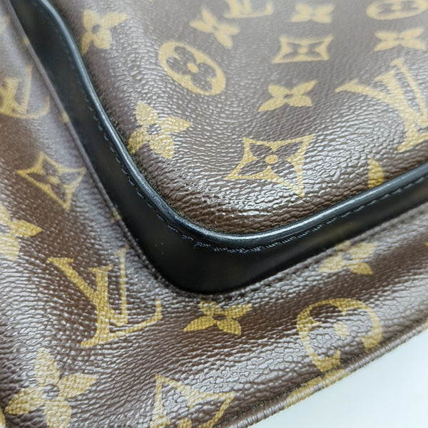 JOSH Monogram Coated Canvas Brown