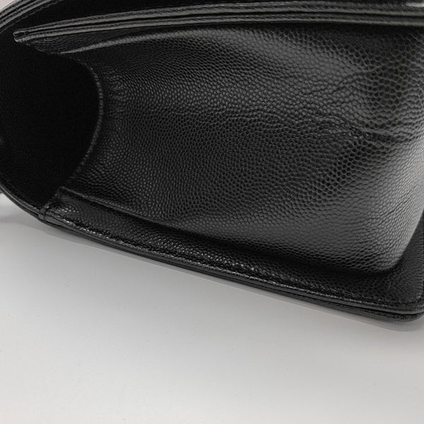 BOY CHANEL Medium Quilted Grained Calfskin Black