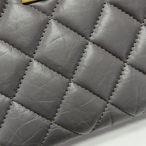 2.55 224 Quilted Calfskin Gray Wallet
