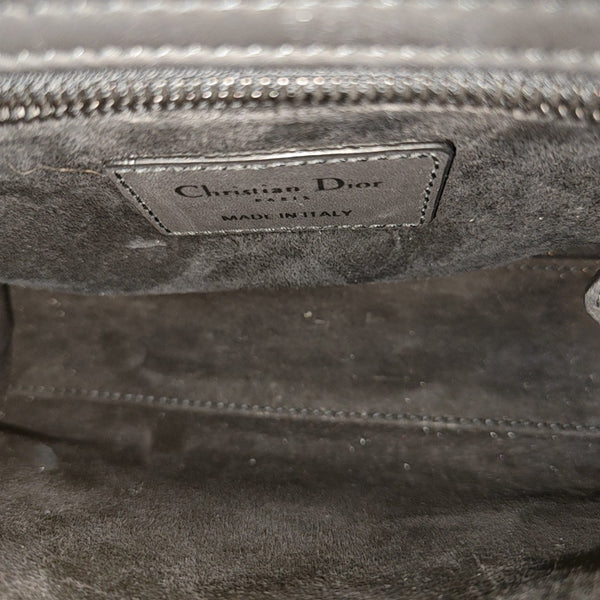 Lady Dior Mini Cannage Calfskin Black