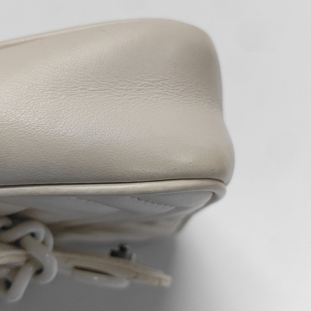 GG Marmont Mini Quilted Calfskin White