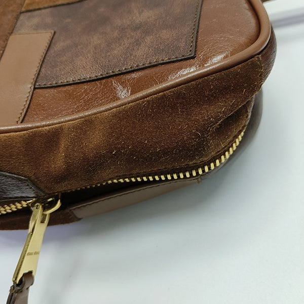 Calfskin Top Handle Bag Brown