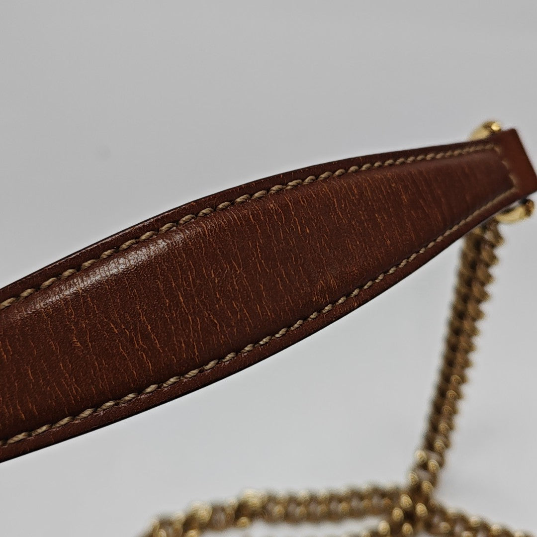 Monogram Coated Canvas Shoulder Bag Beige