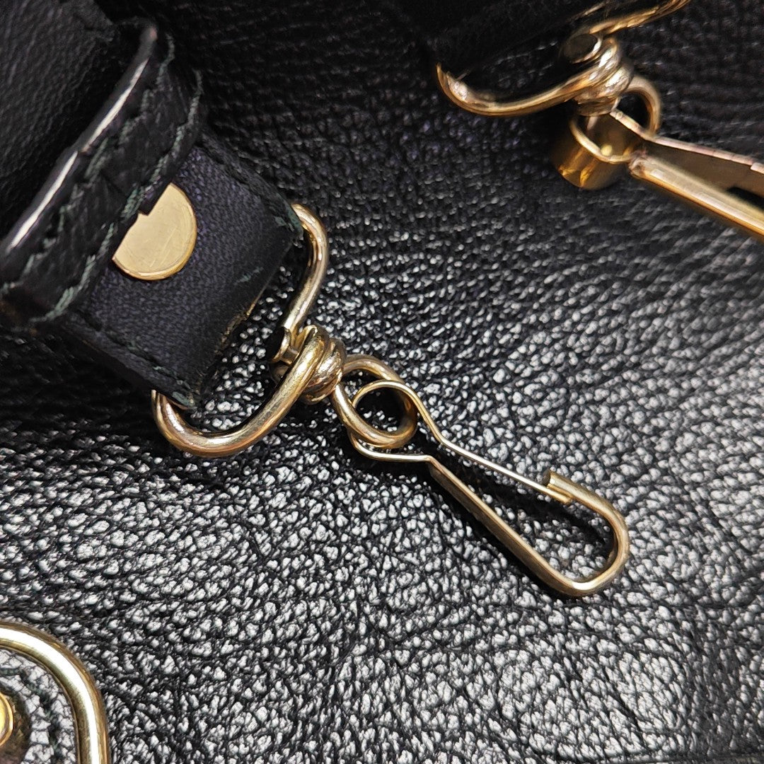Classic Metallic Edge City Mini Lambskin Black
