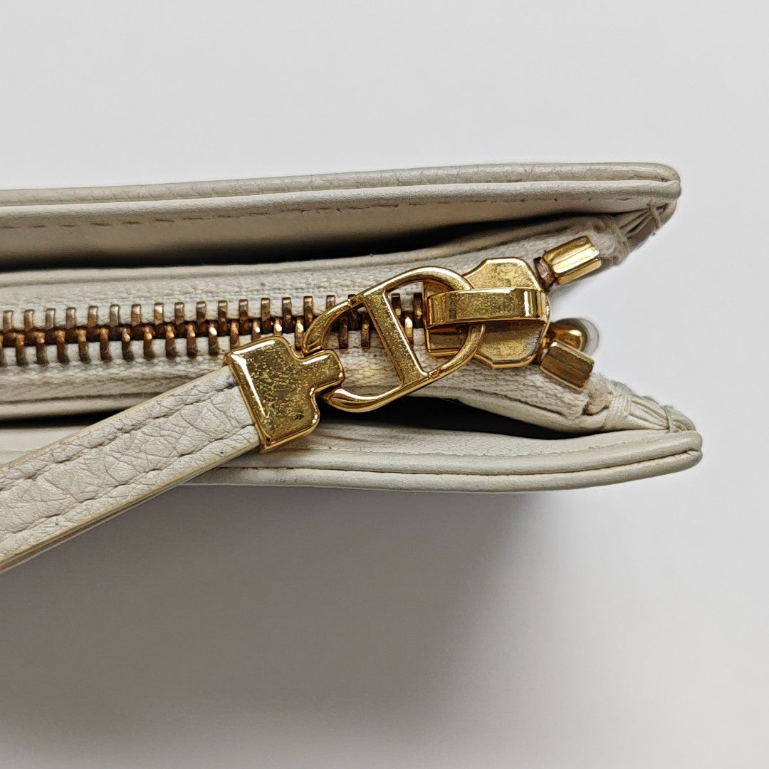 Dior Caro Small Cannage Calfskin White