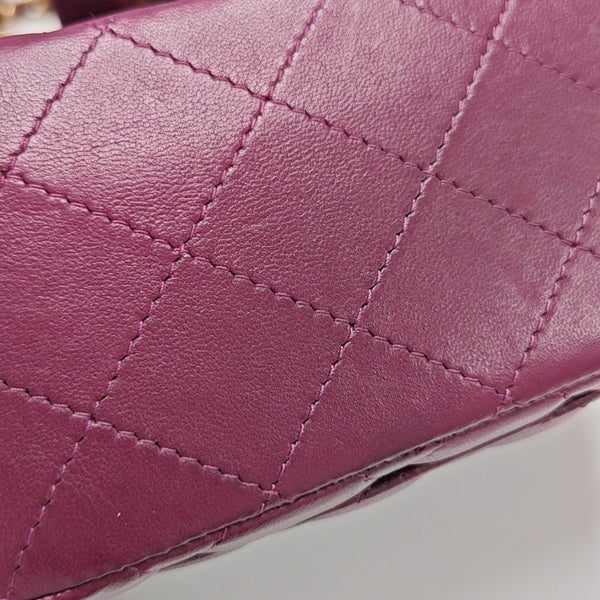 CLASSIC FLAP Mini Quilted Lambskin Purple