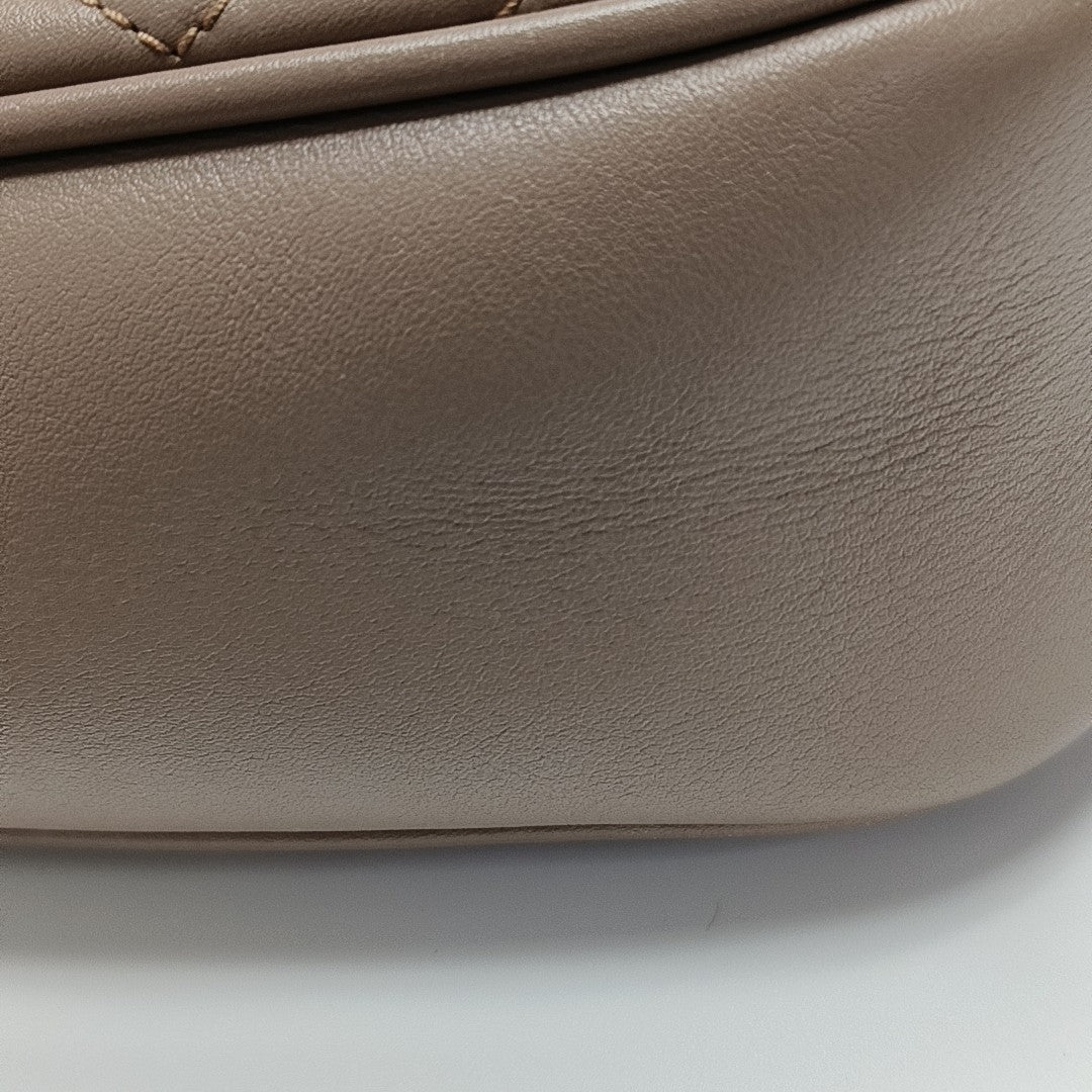 GG Marmont Small Quilted Calfskin Beige