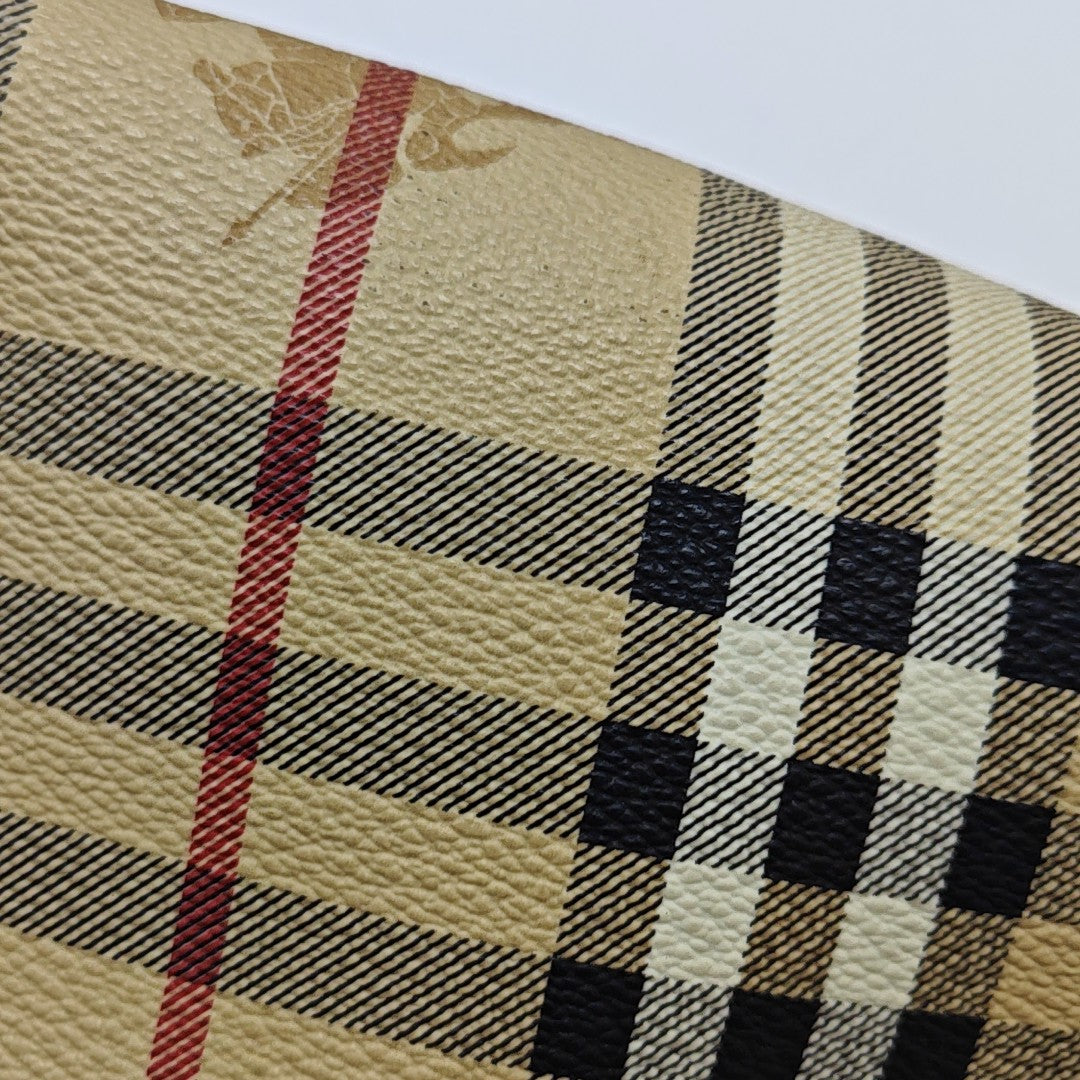 Coated Canvas Top Handle Bag Brown