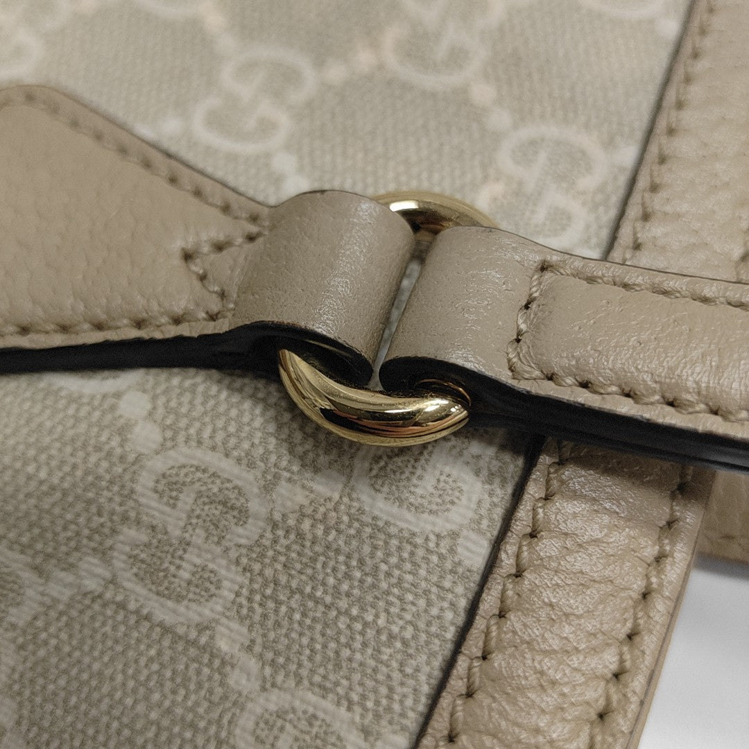 Ophidia Medium Monogram Coated Canvas Beige