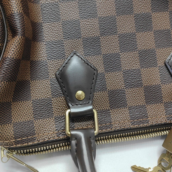 SPEEDY 25 Damier Ebene Coated Canvas Brown