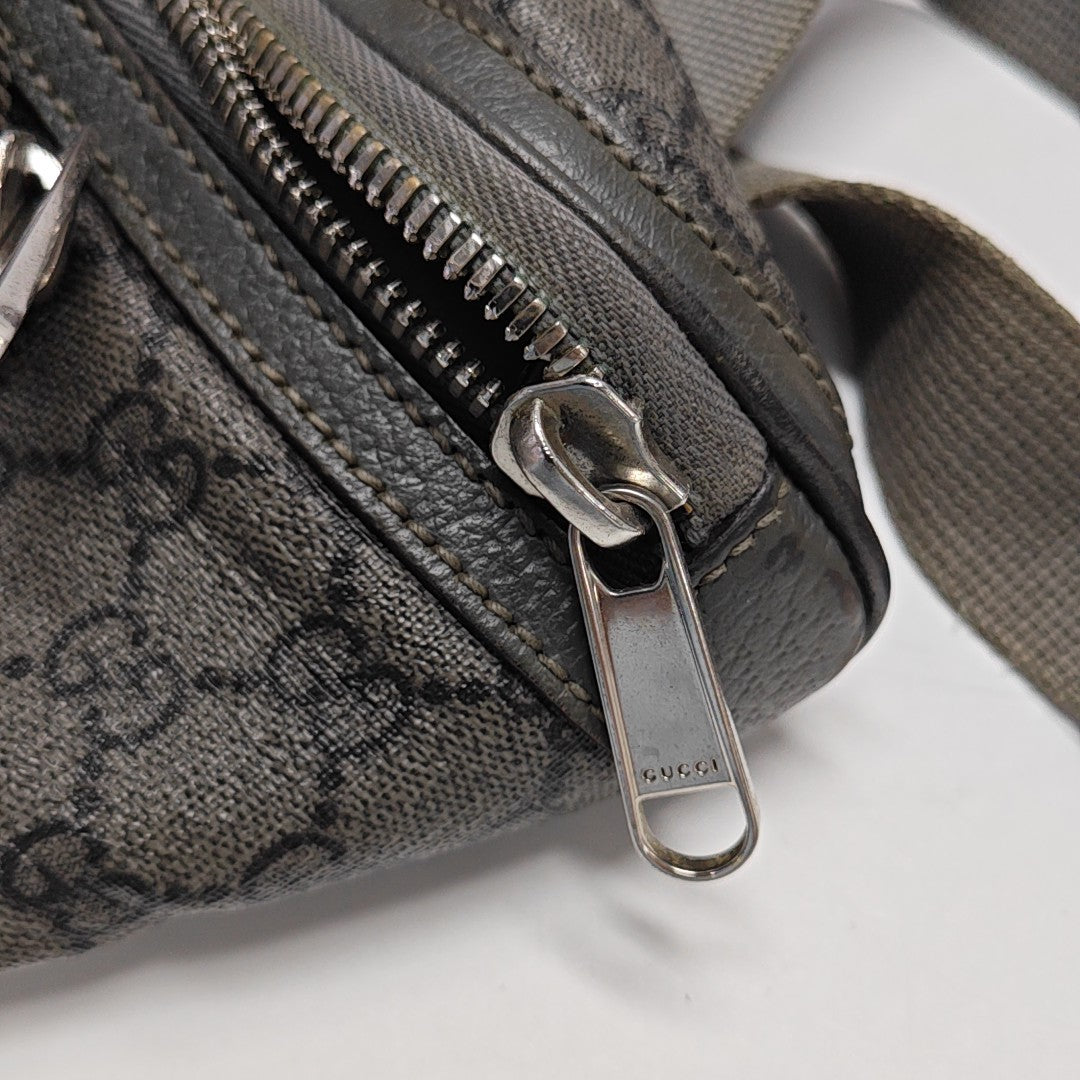 Ophidia Small Monogram Coated Canvas Gray