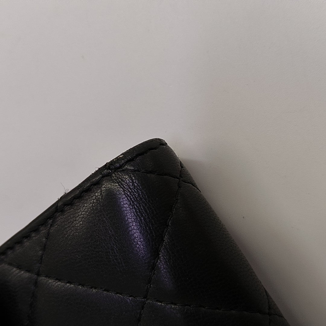 CLASSIC FLAP Small Quilted Lambskin Black Wallet