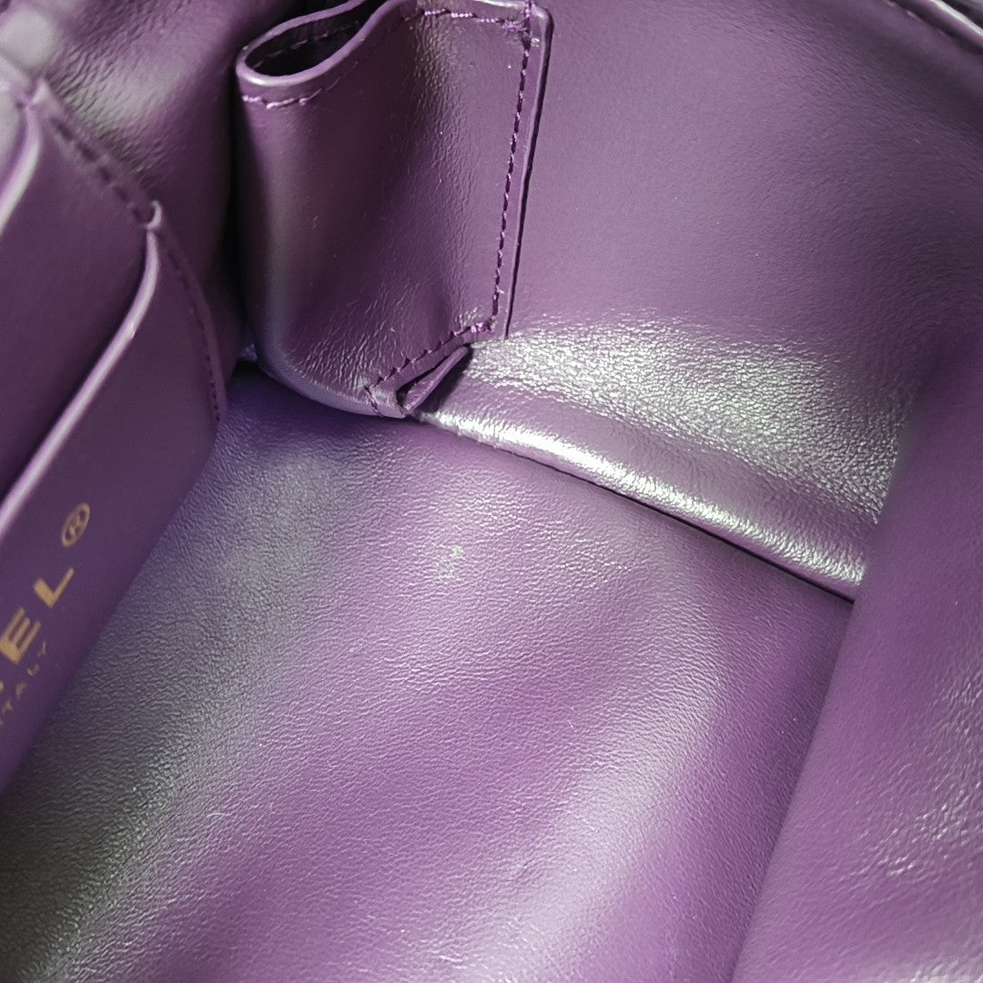 Fabric Shoulder Bag Purple