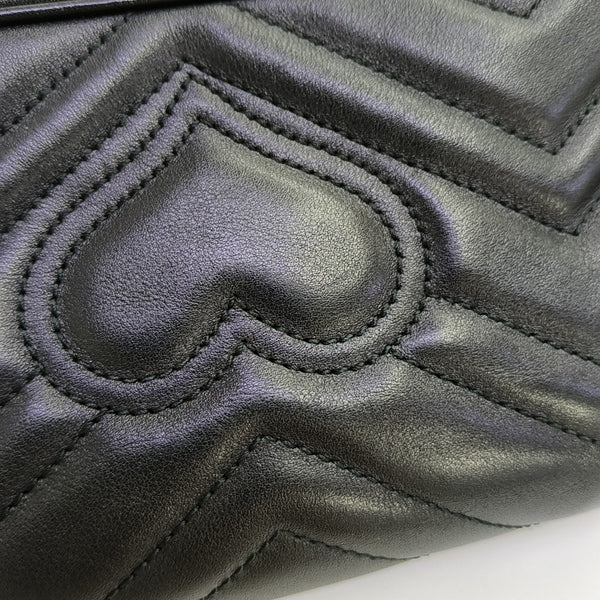 GG Marmont Mini Quilted Calfskin Black