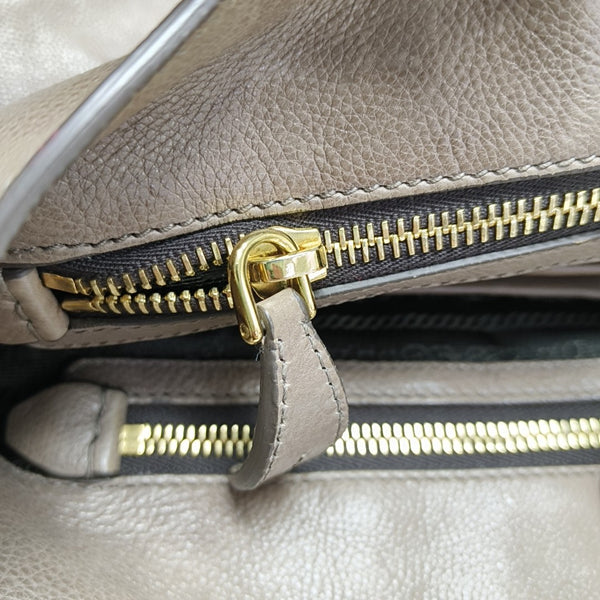 Calfskin Shoulder Bag Brown