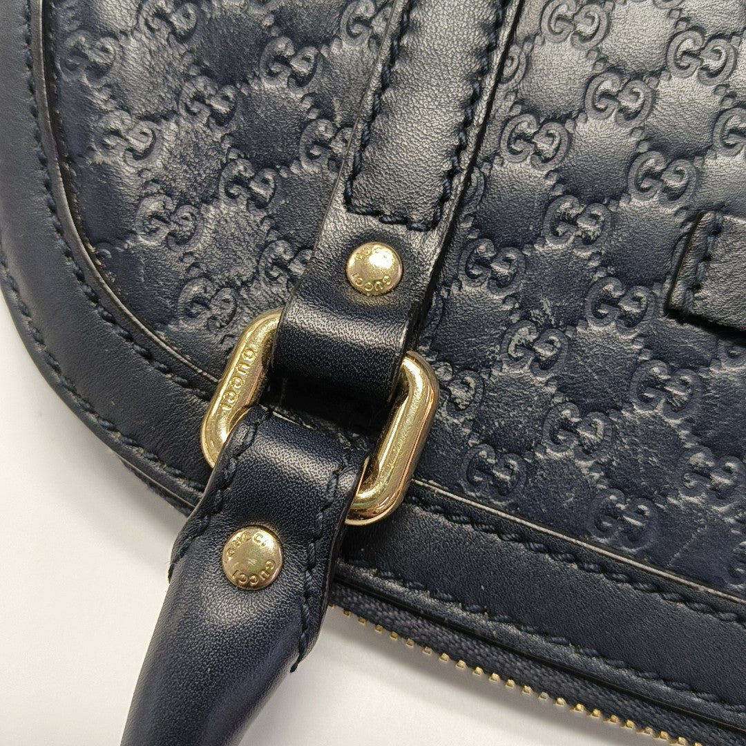 Microguccissima Monogram Calfskin Blue