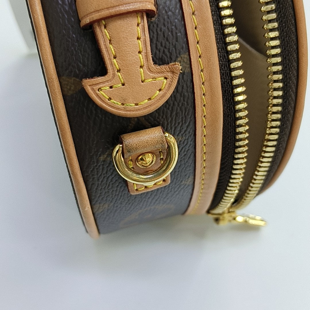 BOITE CHAPEAU Mini Monogram Coated Canvas Brown