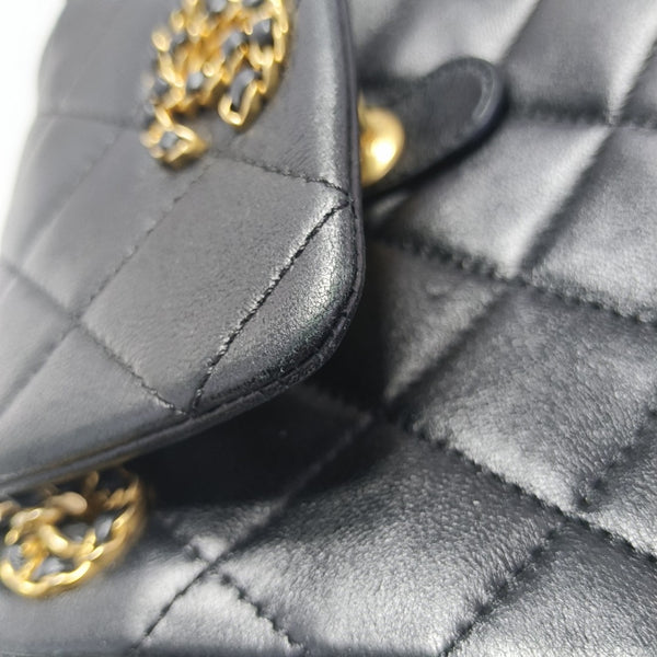 CHANEL 19 Small Quilted Lambskin Black