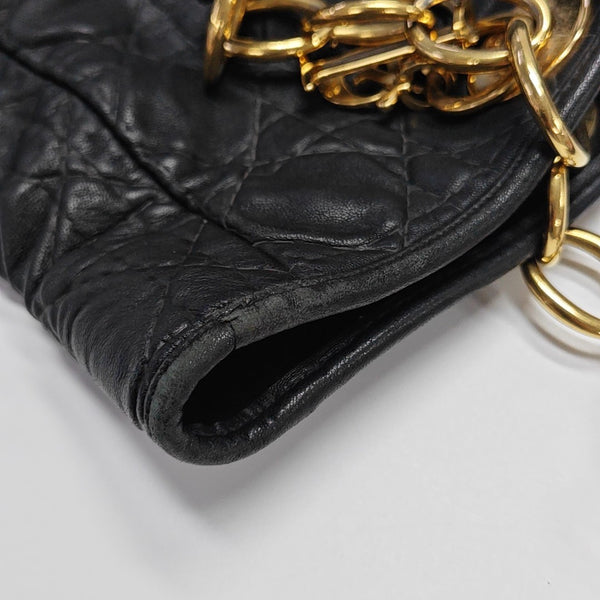 Cannage Calfskin Tote Bag Black