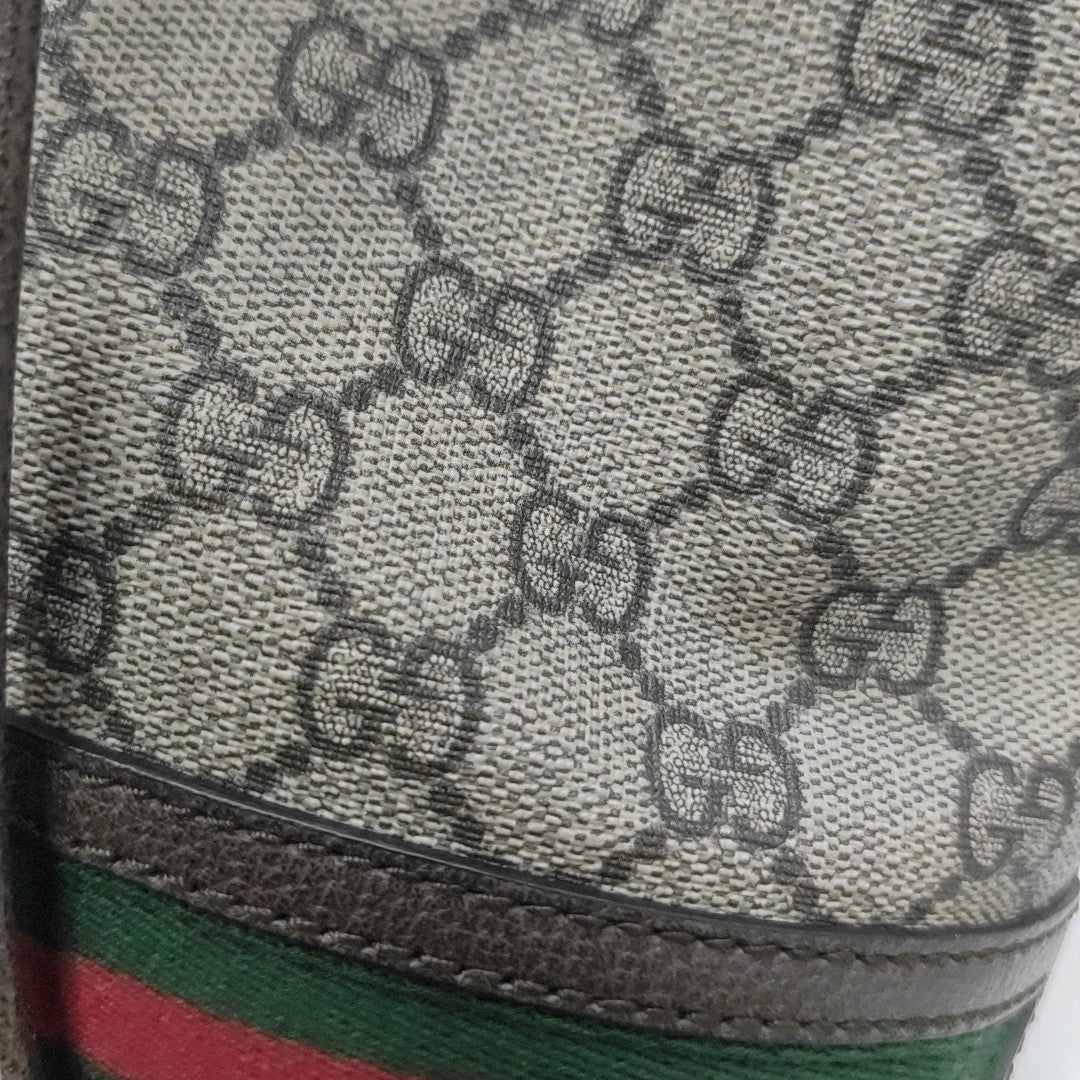 Ophidia Mini Monogram Coated Canvas Beige