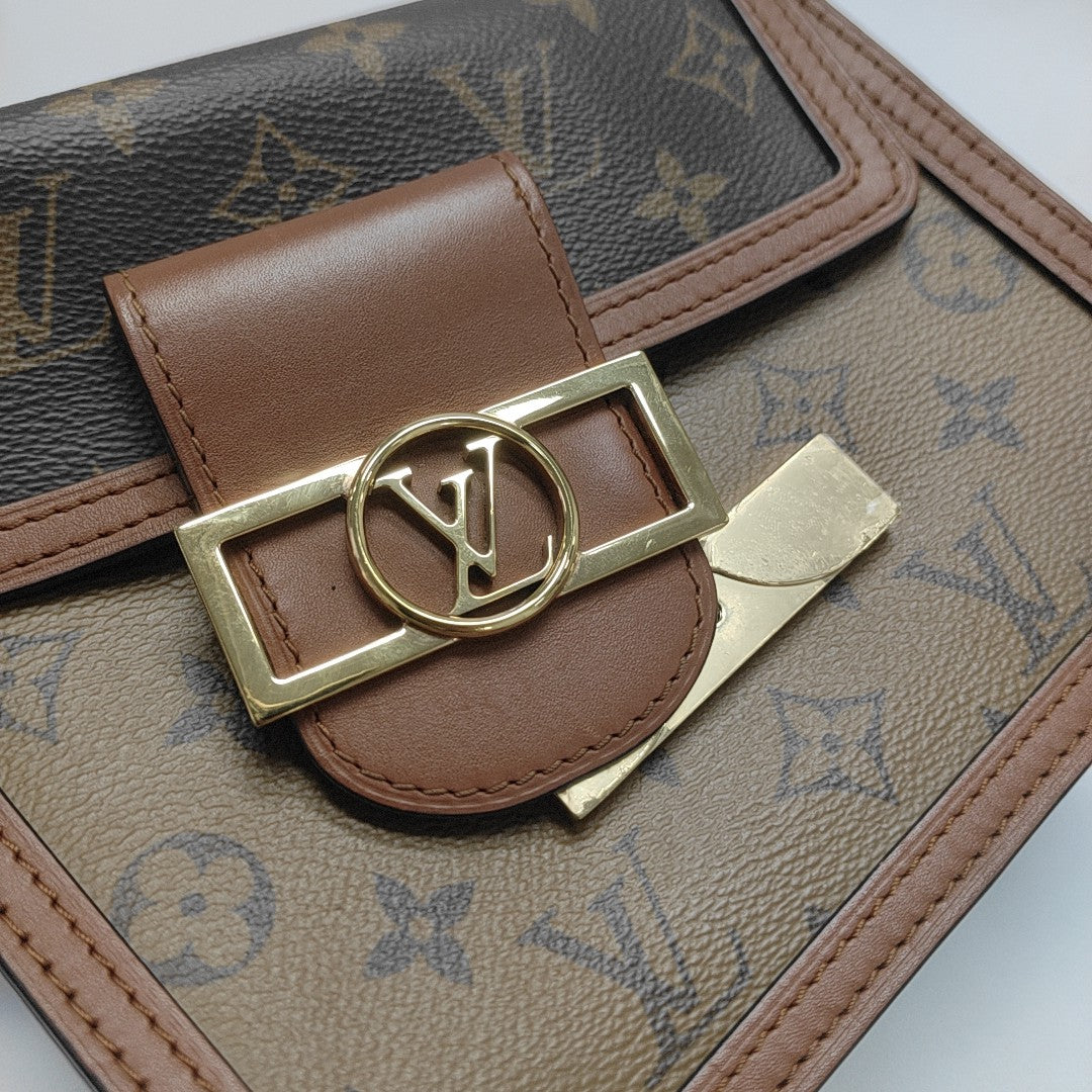 DAUPHINE Mini Monogram Coated Canvas Brown
