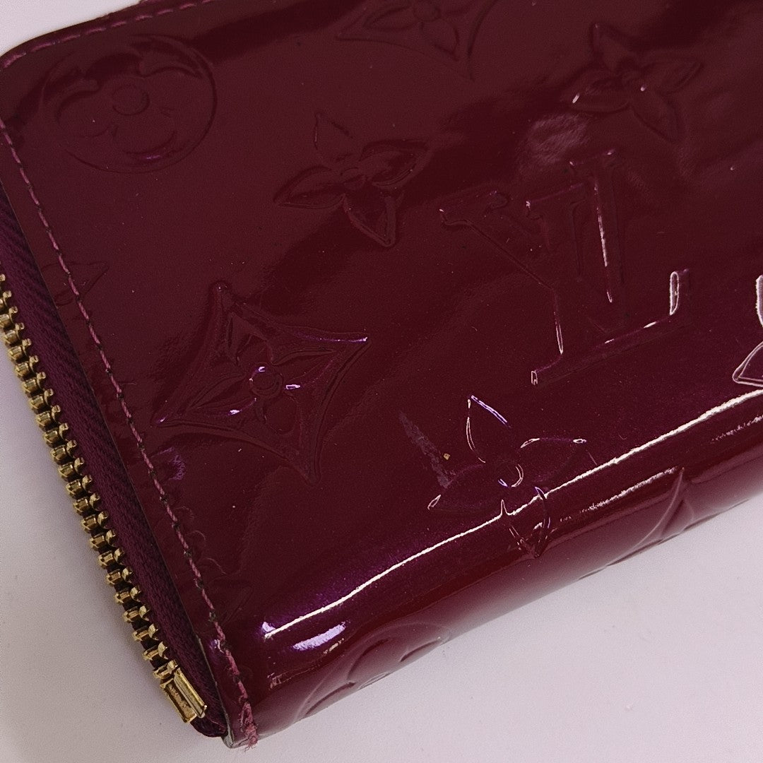 CLÉMENCE Monogram Patent Leather Purple Wallet