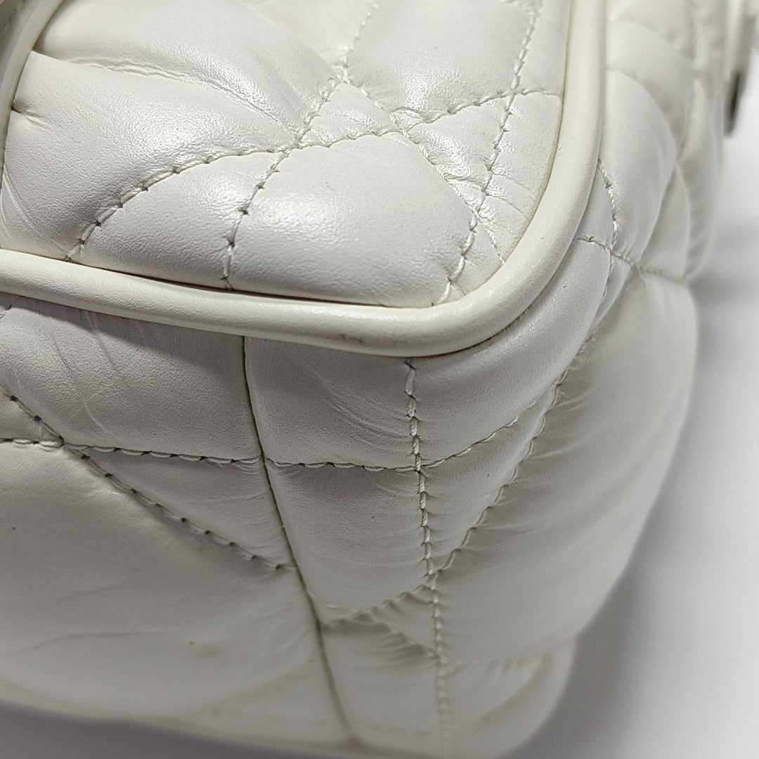 Authenticated pre-owned  Diorcamp Small Cannage Calfskin White - Shoulder Bag at Looply