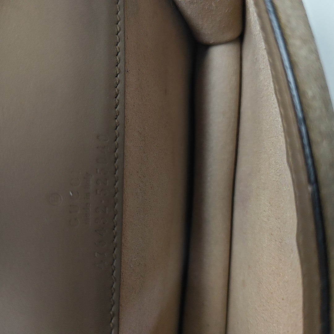 Dionysus Super Mini Monogram Coated Canvas Beige