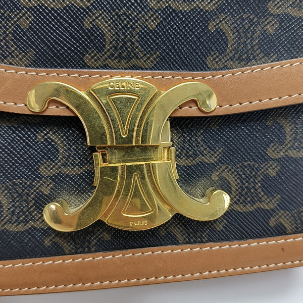 TRIOMPHE Small Coated Canvas Brown