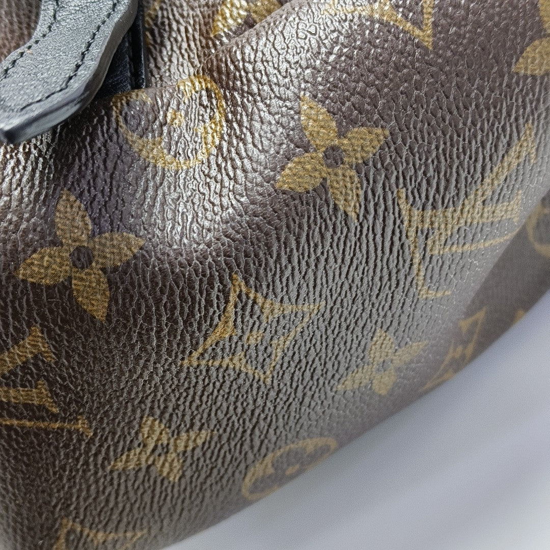 Monogram Coated Canvas Backpack Brown
