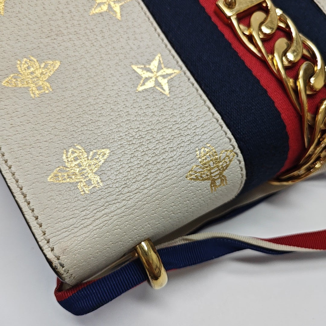 Calfskin Shoulder Bag Small White