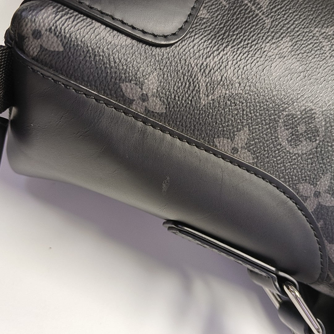 VOYAGER PM Monogram Coated Canvas Black