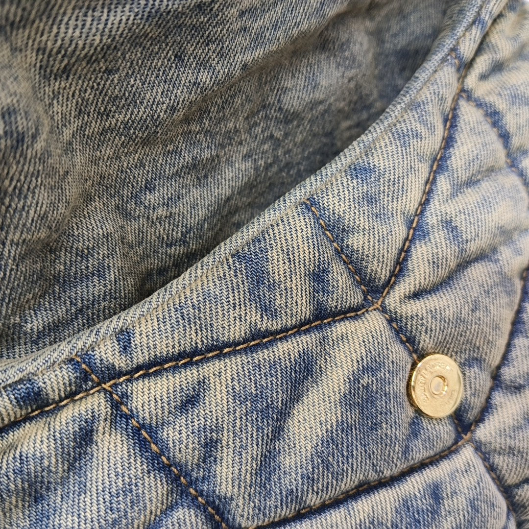 PUFFER Mini Quilted Denim Blue