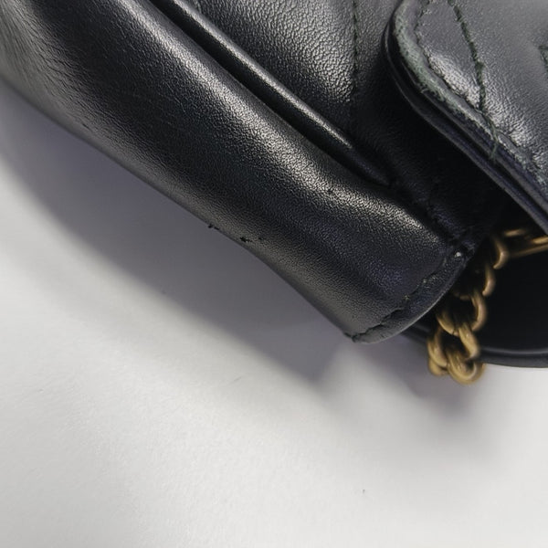 GG Marmont Mini Quilted Calfskin Black