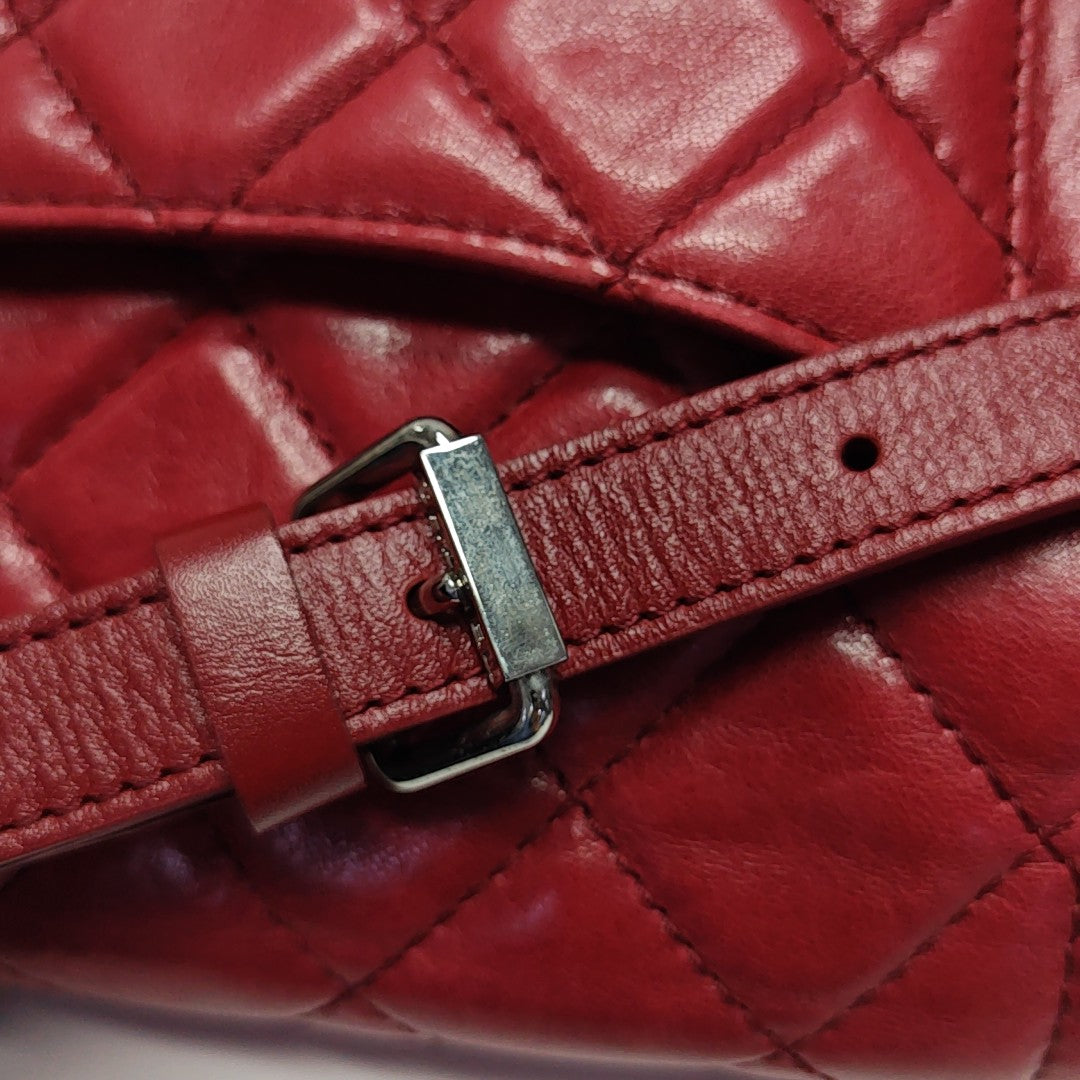 Quilted Calfskin Shoulder Bag Red