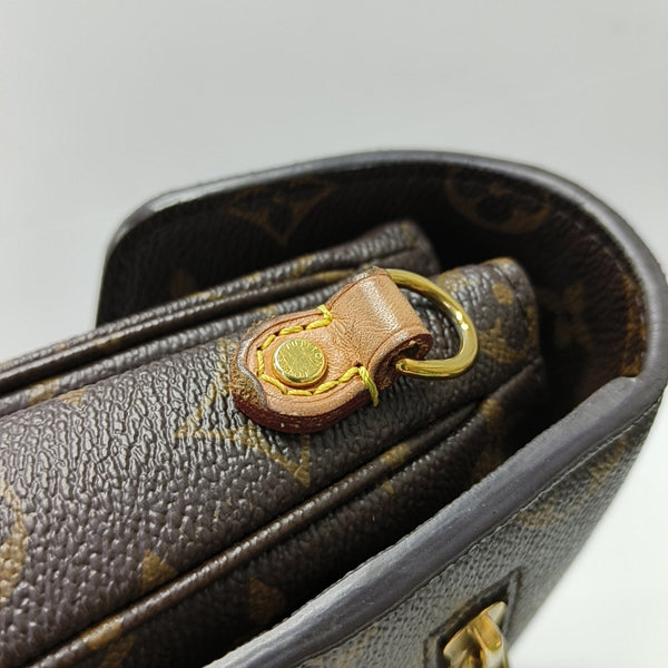 MÉTIS MM Monogram Coated Canvas Brown