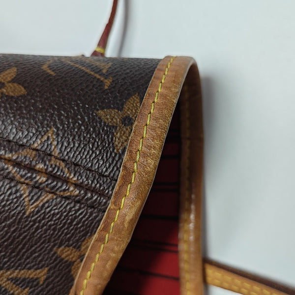 NEVERFULL MM Monogram Coated Canvas Brown