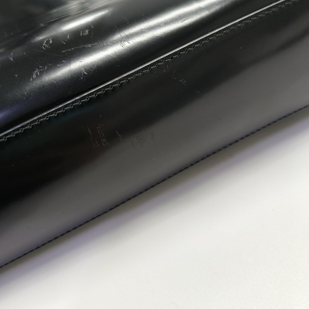 Calfskin Top Handle Bag Black