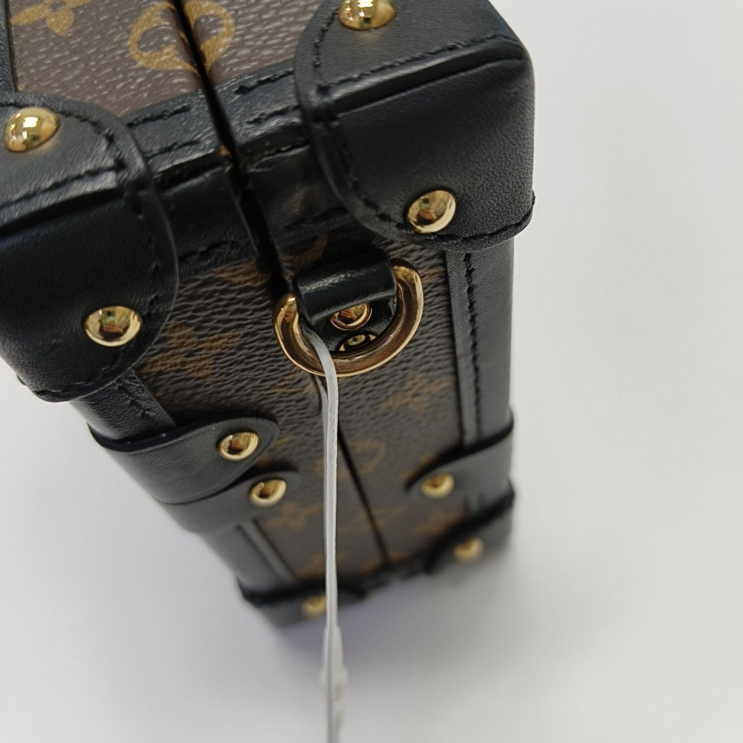 PETITE MALLE Monogram Coated Canvas Brown