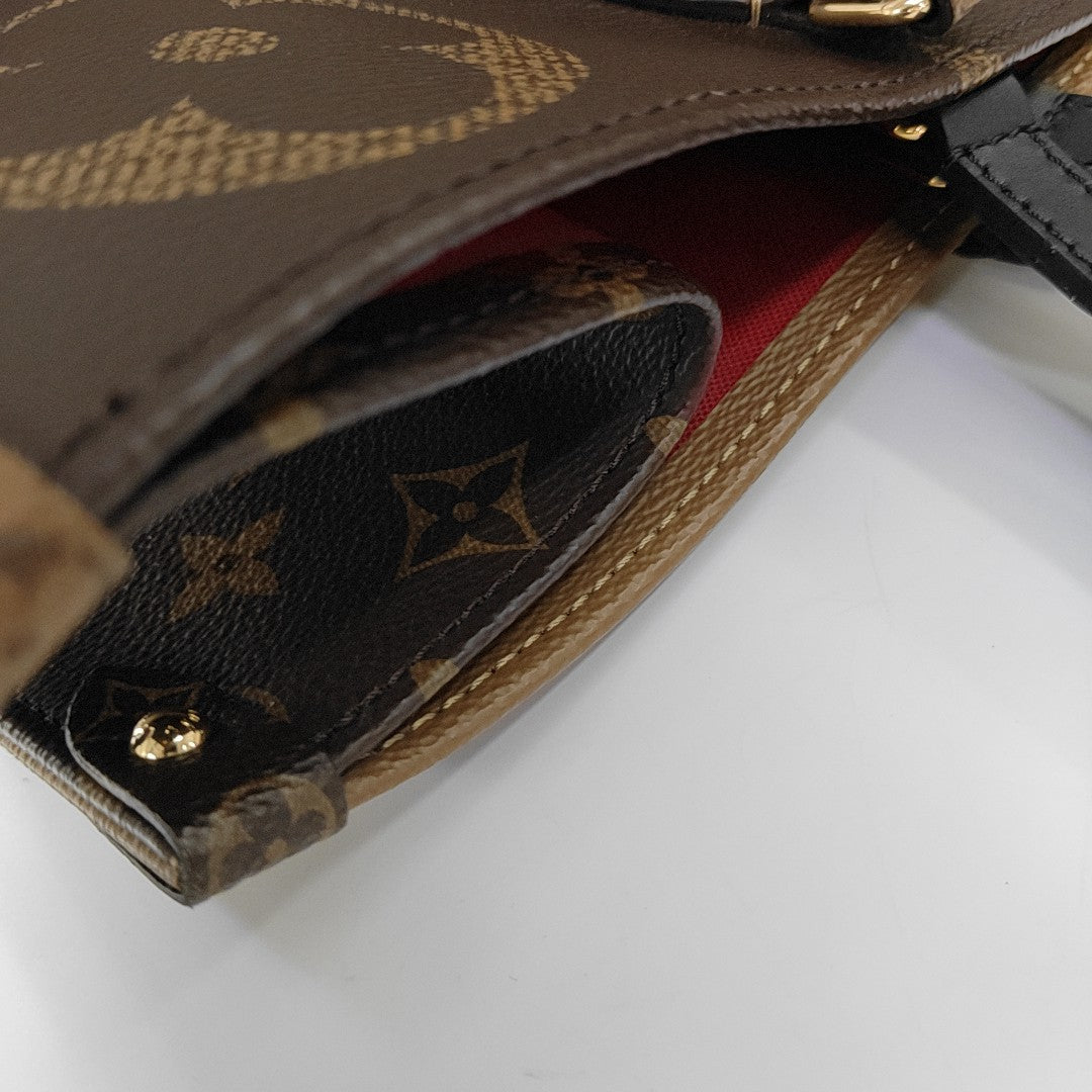 ONTHEGO GM Monogram Coated Canvas Brown
