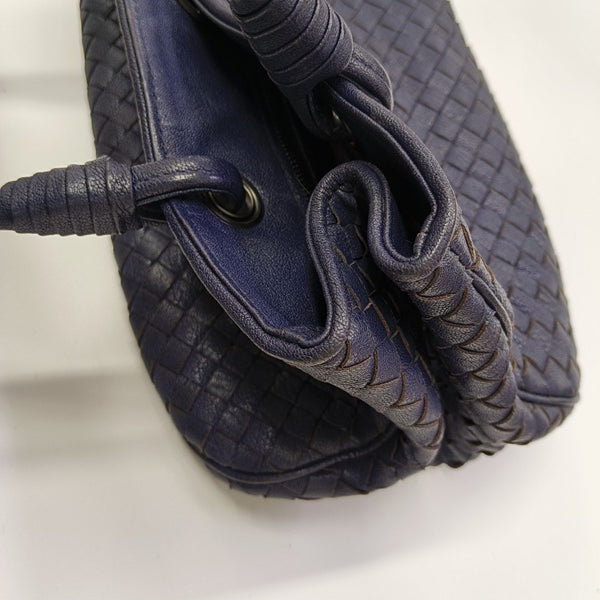 Lambskin Top Handle Bag Blue