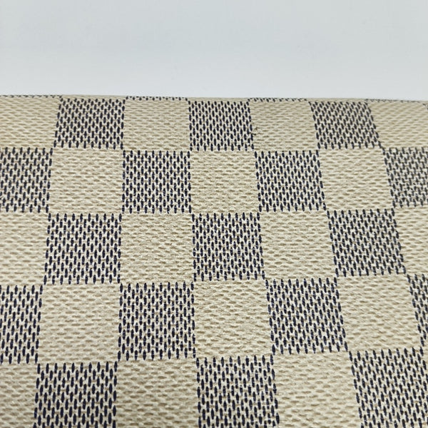 ZIPPY Damier Azur Coated Canvas White Wallet