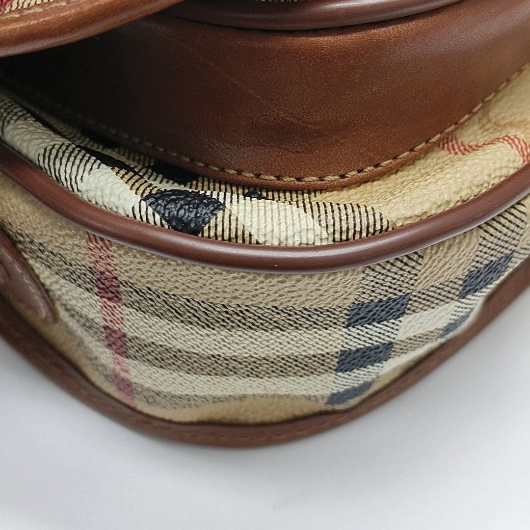 Coated Canvas Shoulder Bag Beige
