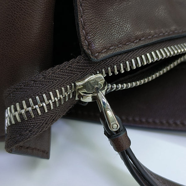 Lambskin Shoulder Bag Brown